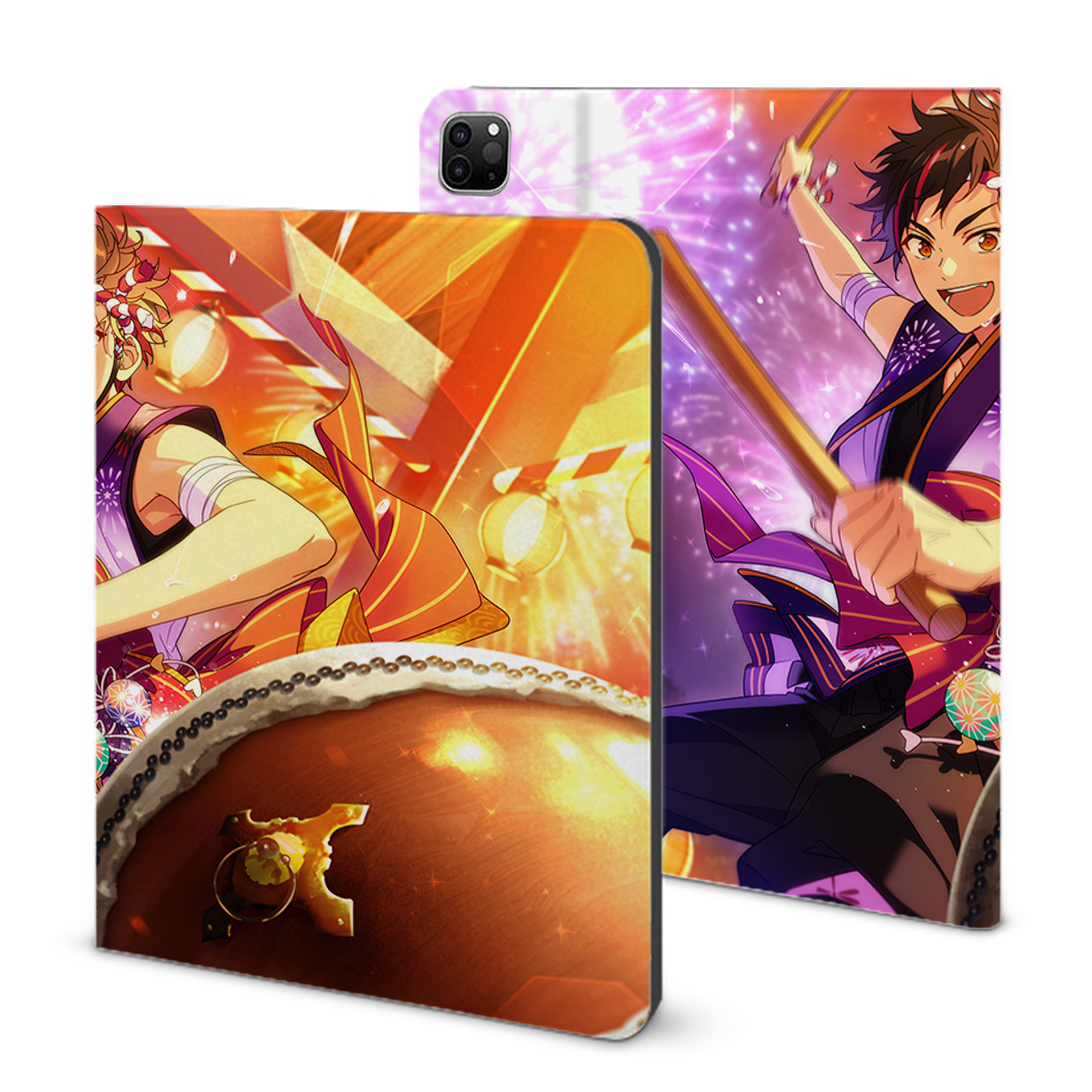 （画像用） あんさんぶるスターズ! Ensemble Stars IPad ケース ブック型 PUレザー TPU 耐衝撃 軽量 薄型 ペン収納なし 全面保護 IPad 各モデル対応